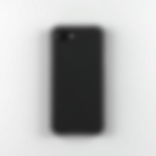 Minimalist matte black phone case.